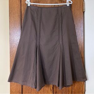 2/$15- Chaps flared brown skirt - Size 6